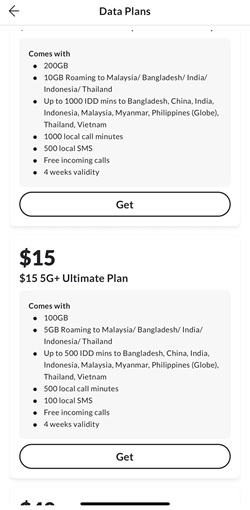 Singtelの5Gプラン(2025年6月)