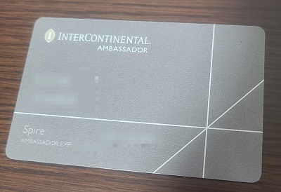 インターコンチネンタルのアンバサダー会員カード